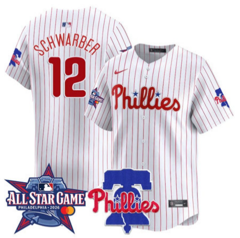 Men 2026 Philadelphia Phillies #12 Schwarber white Game Nike MLB Jersey->new york yankees->MLB Jersey